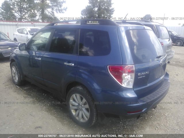 JF2SHAEC1CH440231 - 2012 SUBARU FORESTER LIMITED BLUE photo 3