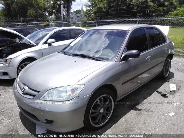 2HGES16504H502695 - 2004 HONDA CIVIC LX GOLD photo 2