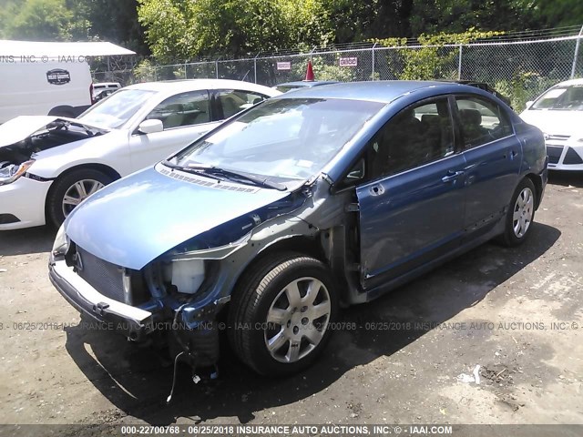 1HGFA16548L010624 - 2008 HONDA CIVIC LX BLUE photo 6