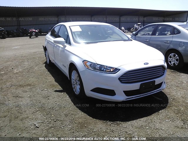 3FA6P0LU0FR257825 - 2015 FORD FUSION SE HYBRID WHITE photo 1