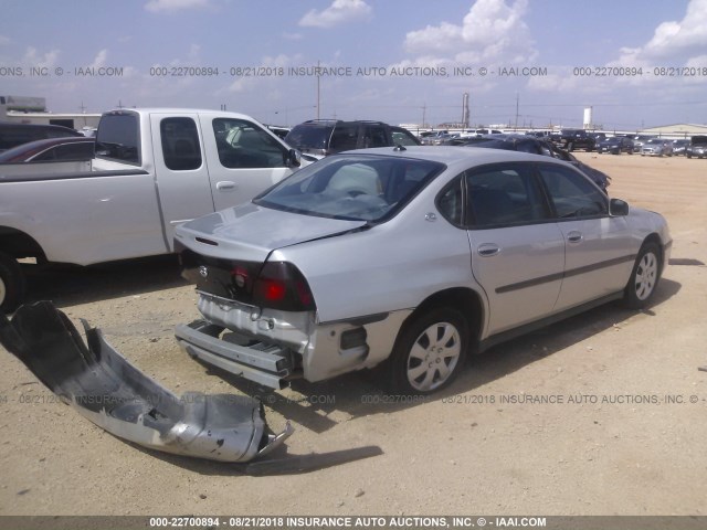 2G1WF52E039417474 - 2003 CHEVROLET IMPALA SILVER photo 4