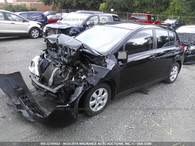 3N1BC13E77L403180 - 2007 NISSAN VERSA S/SL BLACK photo 2