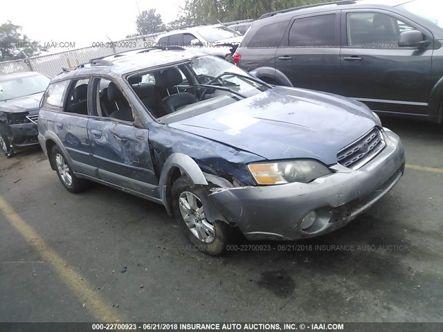 4S4BP62C756356704 - 2005 SUBARU LEGACY OUTBACK 2.5I LIMITED BLUE photo 1