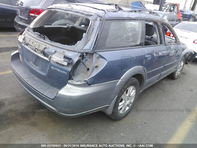 4S4BP62C756356704 - 2005 SUBARU LEGACY OUTBACK 2.5I LIMITED BLUE photo 4