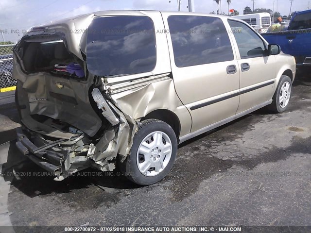 1GNDV23L96D115449 - 2006 CHEVROLET UPLANDER LS GOLD photo 4