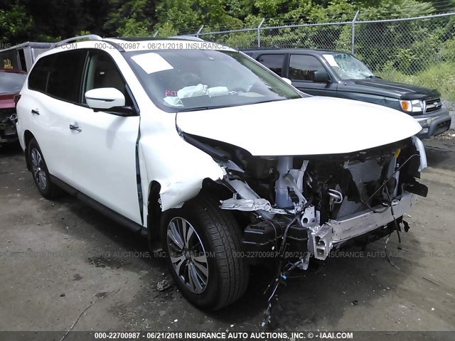 5N1DR2MM0HC672713 - 2017 NISSAN PATHFINDER S/SV/SL/PLATINUM WHITE photo 1