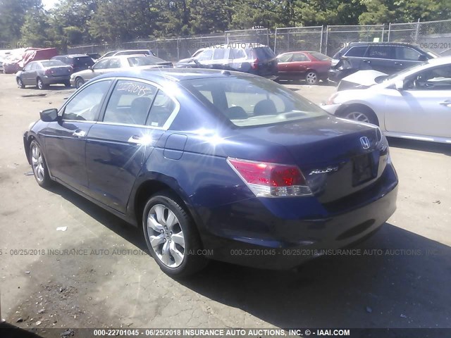 1HGCP36889A036115 - 2009 HONDA ACCORD EXL BLUE photo 3