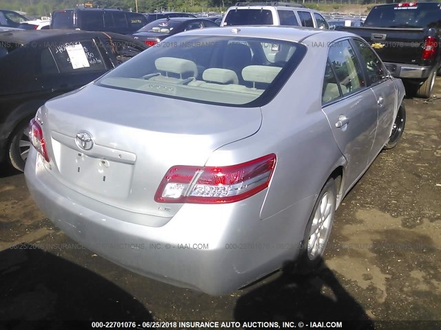 4T4BF3EK6AR044485 - 2010 TOYOTA CAMRY SE/LE/XLE 银色 照片 4