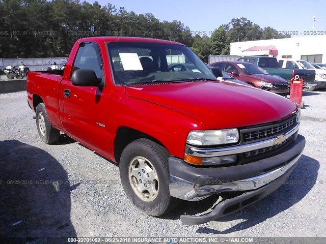 1GCEC14W4XZ176363 - 1999 CHEVROLET SILVERADO C1500 RED photo 1