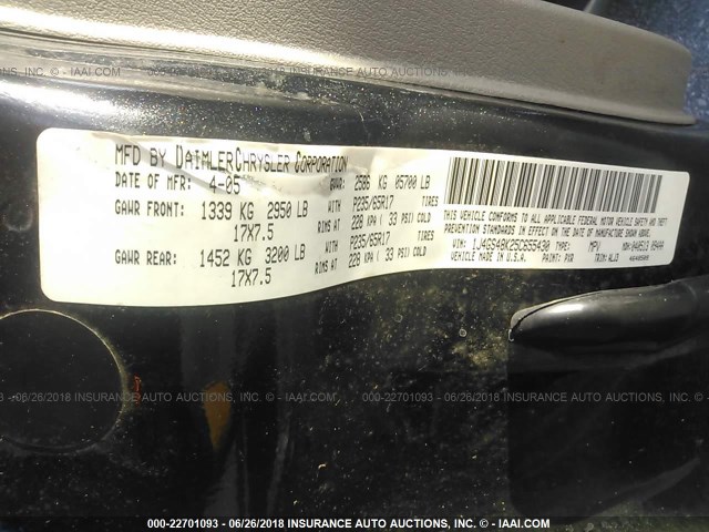 1J4GS48K25C655430 - 2005 JEEP GRAND CHEROKEE LAREDO/COLUMBIA/FREEDOM 黑色 照片 9