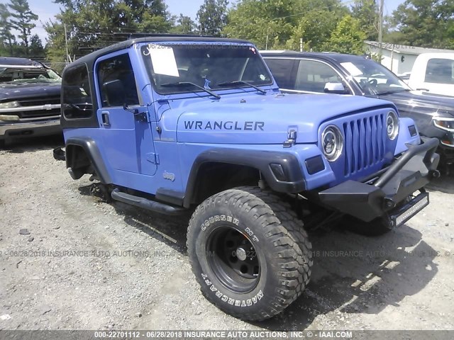 1J4FY29P2WP711840 - 1998 JEEP WRANGLER / TJ SE BLUE photo 1