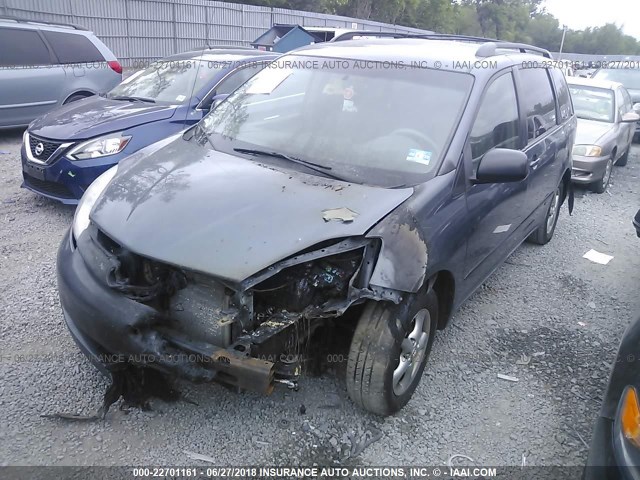 5TDZK23C68S127072 - 2008 TOYOTA SIENNA CE/LE BLUE photo 2