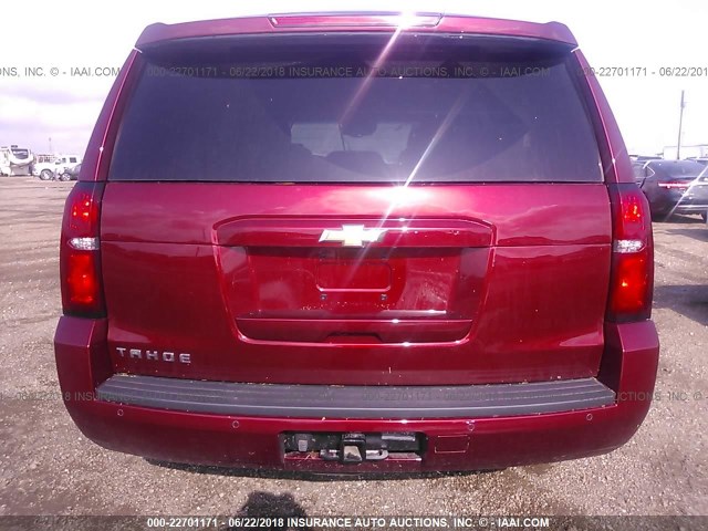 1GNSCBKC6JR345170 - 2018 CHEVROLET TAHOE C1500 LT RED photo 6