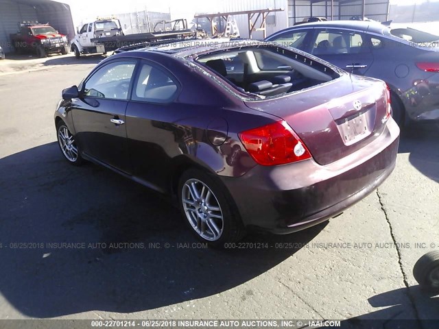 JTKDE167950046309 - 2005 TOYOTA SCION TC 栗色 照片 3