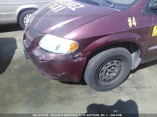 2B4GP44302R773367 - 2002 DODGE GRAND CARAVAN SPORT MAROON photo 6