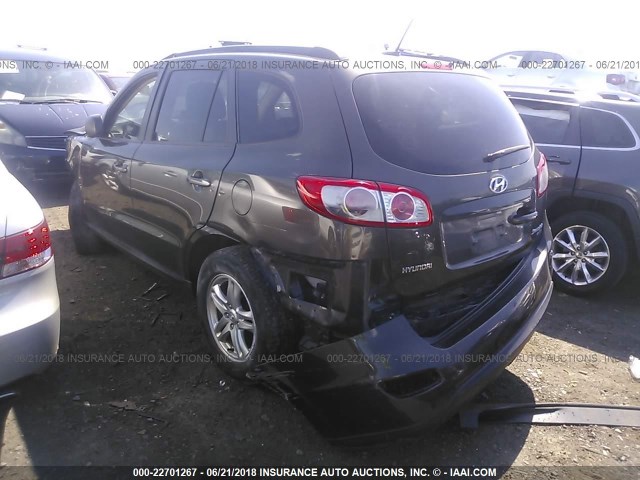 5XYZGDAB6BG074739 - 2011 HYUNDAI SANTA FE GLS BROWN photo 3