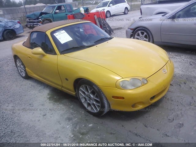 JM1NB353320225634 - 2002 MAZDA MX-5 MIATA LS YELLOW photo 1