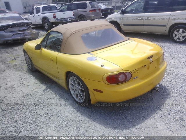 JM1NB353320225634 - 2002 MAZDA MX-5 MIATA LS YELLOW photo 3