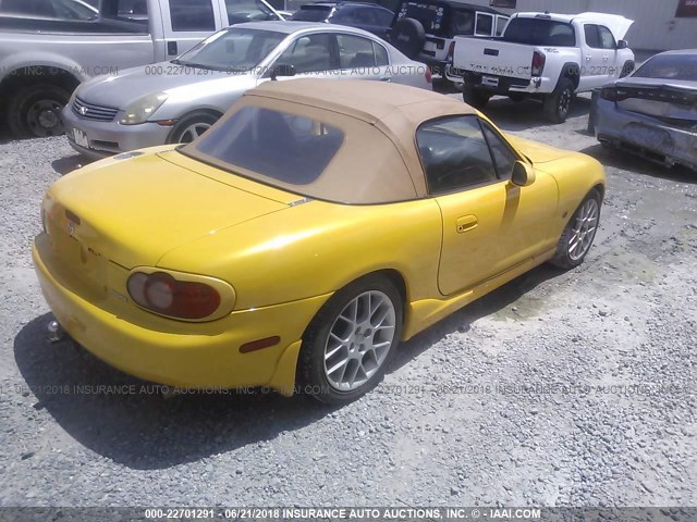 JM1NB353320225634 - 2002 MAZDA MX-5 MIATA LS YELLOW photo 4