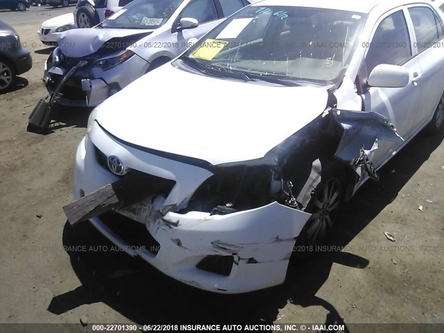 JTDBL40E699028946 - 2009 TOYOTA COROLLA LE/XLE WHITE photo 6