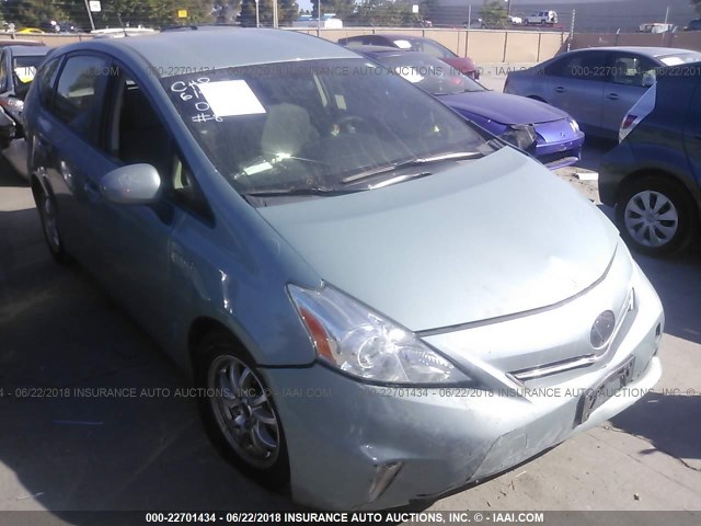 JTDZN3EU9D3212664 - 2013 TOYOTA PRIUS V BLUE photo 1