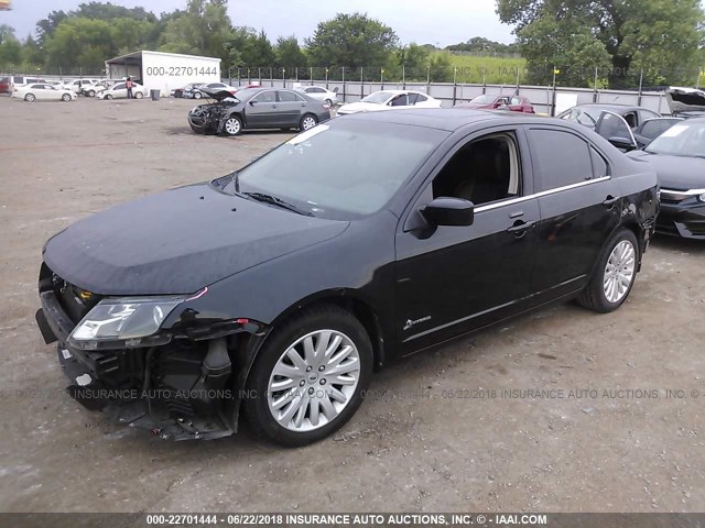 3FADP0L30AR349833 - 2010 FORD FUSION HYBRID BLACK photo 2