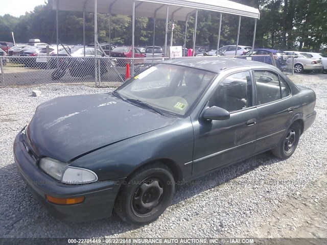 1Y1SK5266SZ017493 - 1995 GEO PRIZM LSI GREEN photo 2