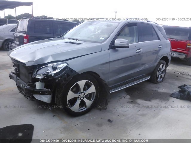 4JGDA5JB6GA642539 - 2016 MERCEDES-BENZ GLE 350 GRAY photo 2