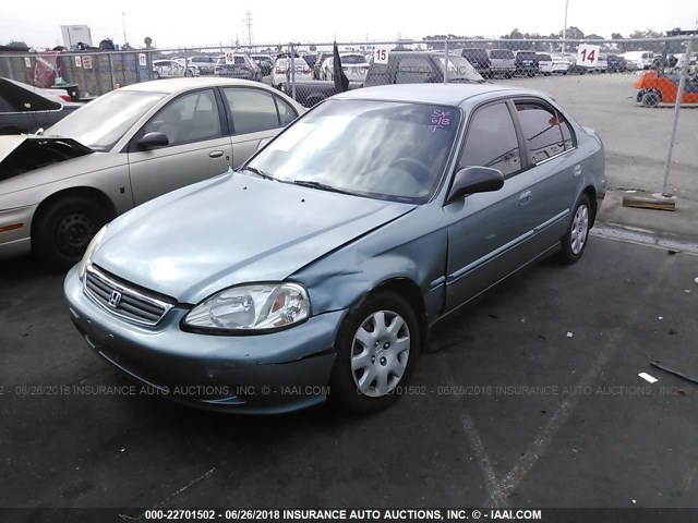 2HGEJ6617YH558247 - 2000 HONDA CIVIC SE BLUE photo 2