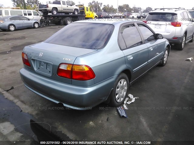 2HGEJ6617YH558247 - 2000 HONDA CIVIC SE BLUE photo 4