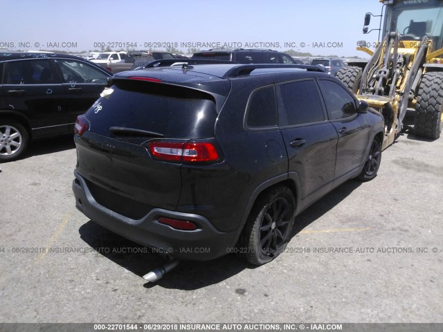 1C4PJLCS5EW302169 - 2014 JEEP CHEROKEE LATITUDE BLACK photo 4