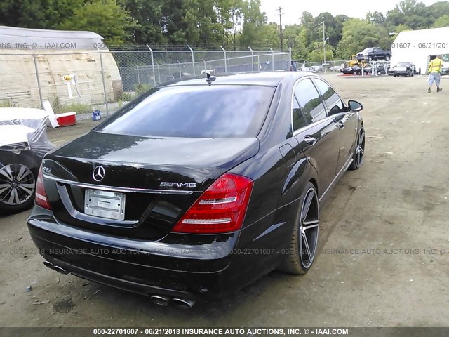 WDDNG77X59A257617 - 2009 MERCEDES-BENZ S 63 AMG BLACK photo 4