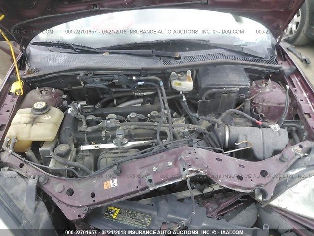 1FAFP34N17W142321 - 2007 FORD FOCUS ZX4/S/SE/SES RED photo 10