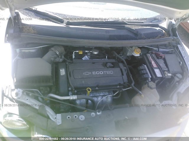 1G1JB5SH2D4187179 - 2013 CHEVROLET SONIC LS 银色 照片 10