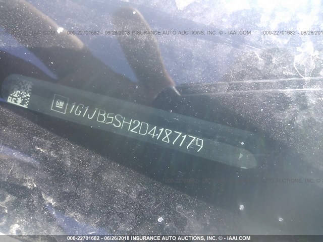 1G1JB5SH2D4187179 - 2013 CHEVROLET SONIC LS 银色 照片 9