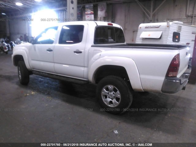 5TELU42N75Z037250 - 2005 TOYOTA TACOMA DOUBLE CAB WHITE photo 3