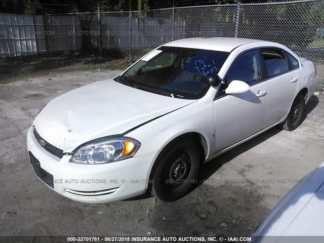 2G1WS553681259962 - 2008 CHEVROLET IMPALA POLICE WHITE photo 2