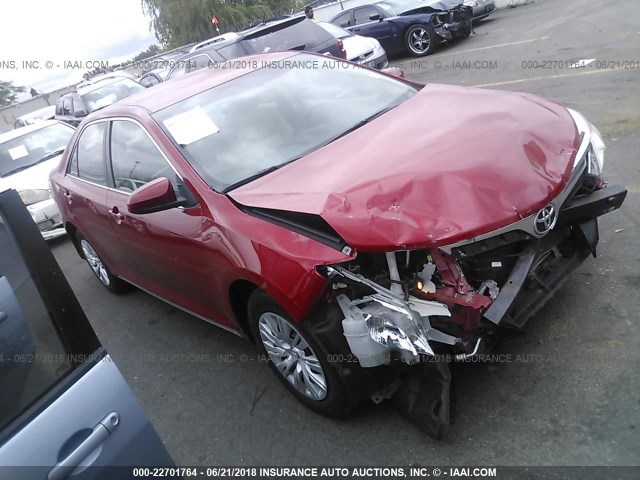 4T4BF1FK7ER359420 - 2014 TOYOTA CAMRY L/SE/LE/XLE RED photo 1