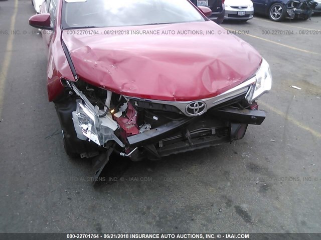 4T4BF1FK7ER359420 - 2014 TOYOTA CAMRY L/SE/LE/XLE RED photo 6