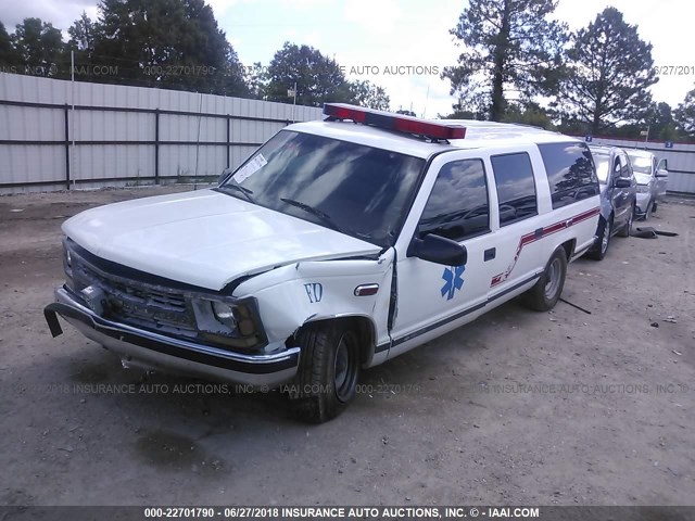 3GNEC16R5VG188789 - 1997 CHEVROLET SUBURBAN C1500 WHITE photo 2