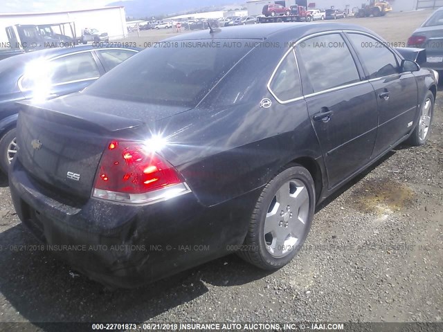 2G1WD58C789208803 - 2008 CHEVROLET IMPALA SUPER SPORT BLACK photo 4