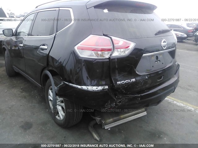 KNMAT2MT5FP563265 - 2015 NISSAN ROGUE S/SL/SV BLACK photo 6