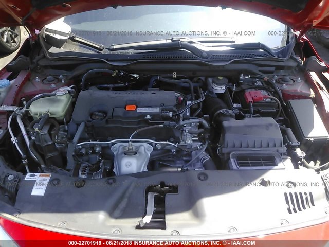 2HGFC2F77GH547307 - 2016 HONDA CIVIC EX RED photo 10