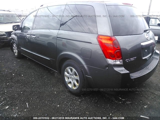 5N1BV28U48N102781 - 2008 NISSAN QUEST S/SE/SL GRAY photo 3