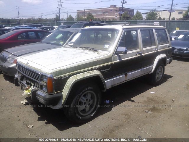1JCMT7543JT144203 - 1988 JEEP WAGONEER LIMITED WHITE photo 2