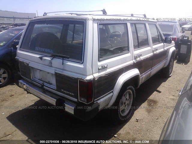 1JCMT7543JT144203 - 1988 JEEP WAGONEER LIMITED WHITE photo 4