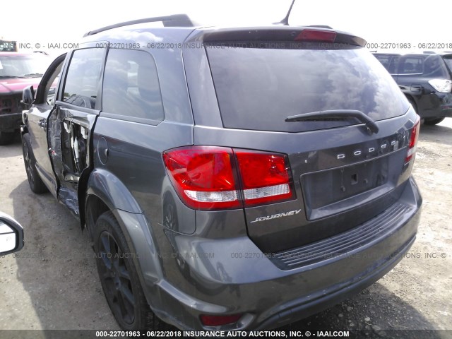 3C4PDCBB2FT700634 - 2015 DODGE JOURNEY SXT GRAY photo 3