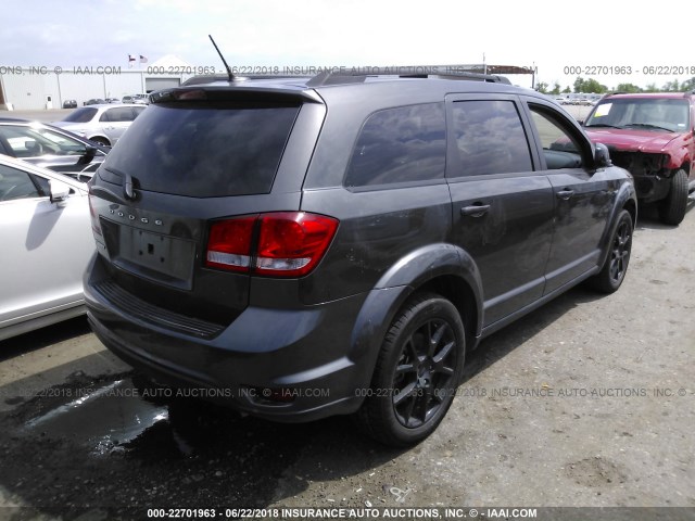 3C4PDCBB2FT700634 - 2015 DODGE JOURNEY SXT GRAY photo 4