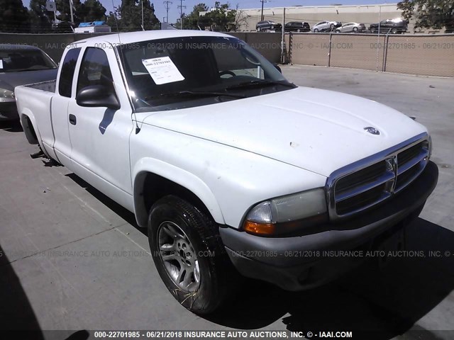 1D7GL12K74S745225 - 2004 DODGE DAKOTA SXT WHITE photo 1