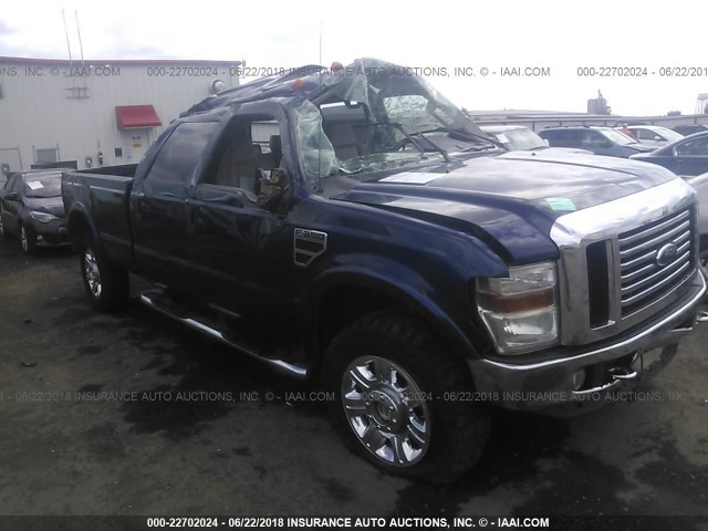 1FTWW31R88ED41538 - 2008 FORD F350 SRW SUPER DUTY BLUE photo 1